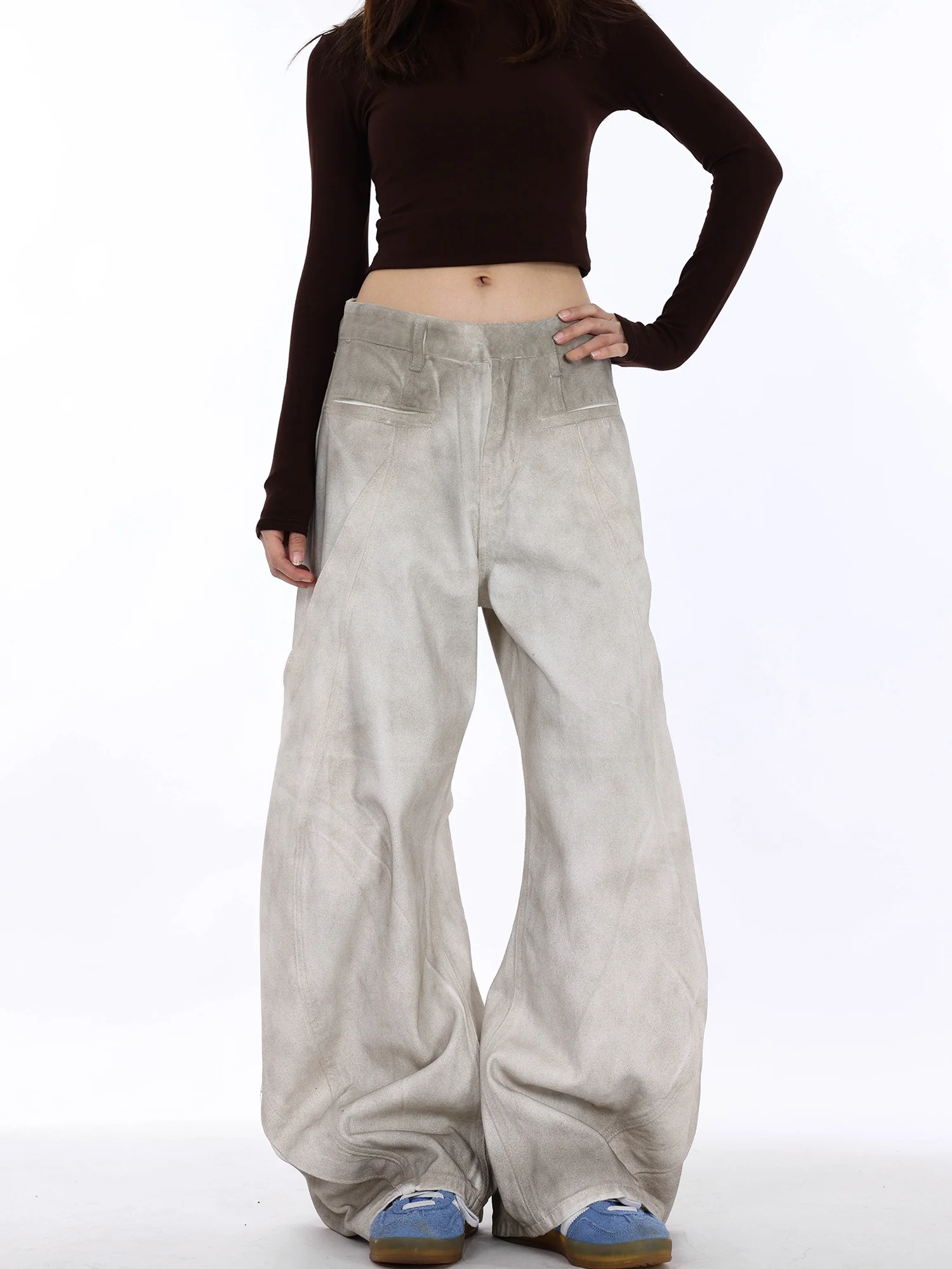 Retro American Waed White Faded Knife Jeans Men Women Spring Autumn Loose Cleanfit Wide Leg Pants Casual Cotton Denim
Retro American Waed White Faded Knife Jeans Men Women Spring Autumn Loose Cleanfit Wide Leg Pants Casual Cotton Denim