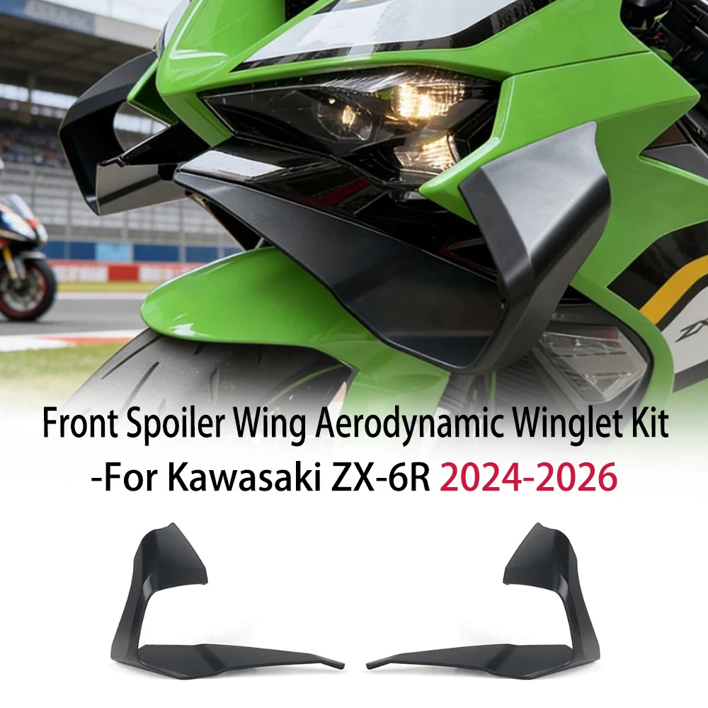 NEW Motorcycle Accessories Faring Front lip guide cover of fixed wing Matte Black For Kawasaki ZX-6R 2024-2026 2025
NEW Motorcycle Accessories Faring Front lip guide cover of fixed wing Matte Black For Kawasaki ZX-6R 2024-2026 2025