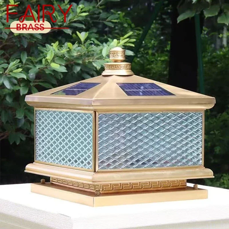 FAIRY Outdoor Solar Post Lamp Vintage Creative Chinese Brass Pillar Light LED Waterproof IP65 for Home Villa Courtyard
FAIRY Outdoor Solar Post Lamp Vintage Creative Chinese Brass Pillar Light LED Waterproof IP65 for Home Villa Courtyard