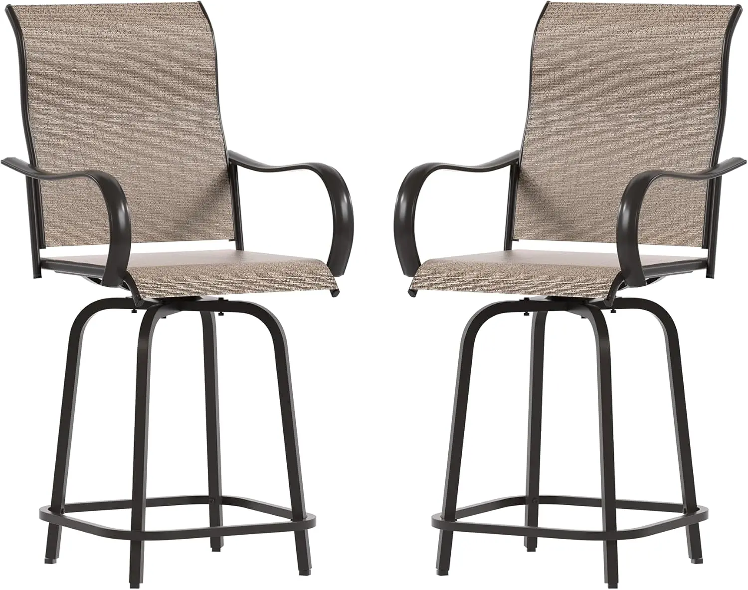 Patio Swivel Bar Stools Chair Of 2, Outdoor Bar Height Set, All Weather High Back And Armrest Patio Stools & Bar Chairs For
Patio Swivel Bar Stools Chair Of 2, Outdoor Bar Height Set, All Weather High Back And Armrest Patio Stools & Bar Chairs For