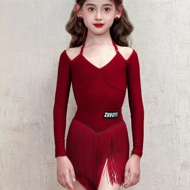 Индивидуальный тренировочный костюм для латинских танцев для девочек, комплект юбки с кисточками для выступлений, ча-ча, танго, самбы, платья de danza), коллекция
Индивидуальный тренировочный костюм для латинских танцев для девочек, комплект юбки с кисточками для выступлений, ча-ча, танго, самбы, платья de danza), коллекция