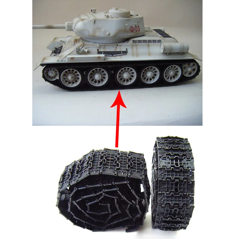 Металлические улучшенные гусеницы Mato для радиоуправляемого танка Т-34-85 (СССР) масштаба 1:16
Металлические улучшенные гусеницы Mato для радиоуправляемого танка Т-34-85 (СССР) масштаба 1:16