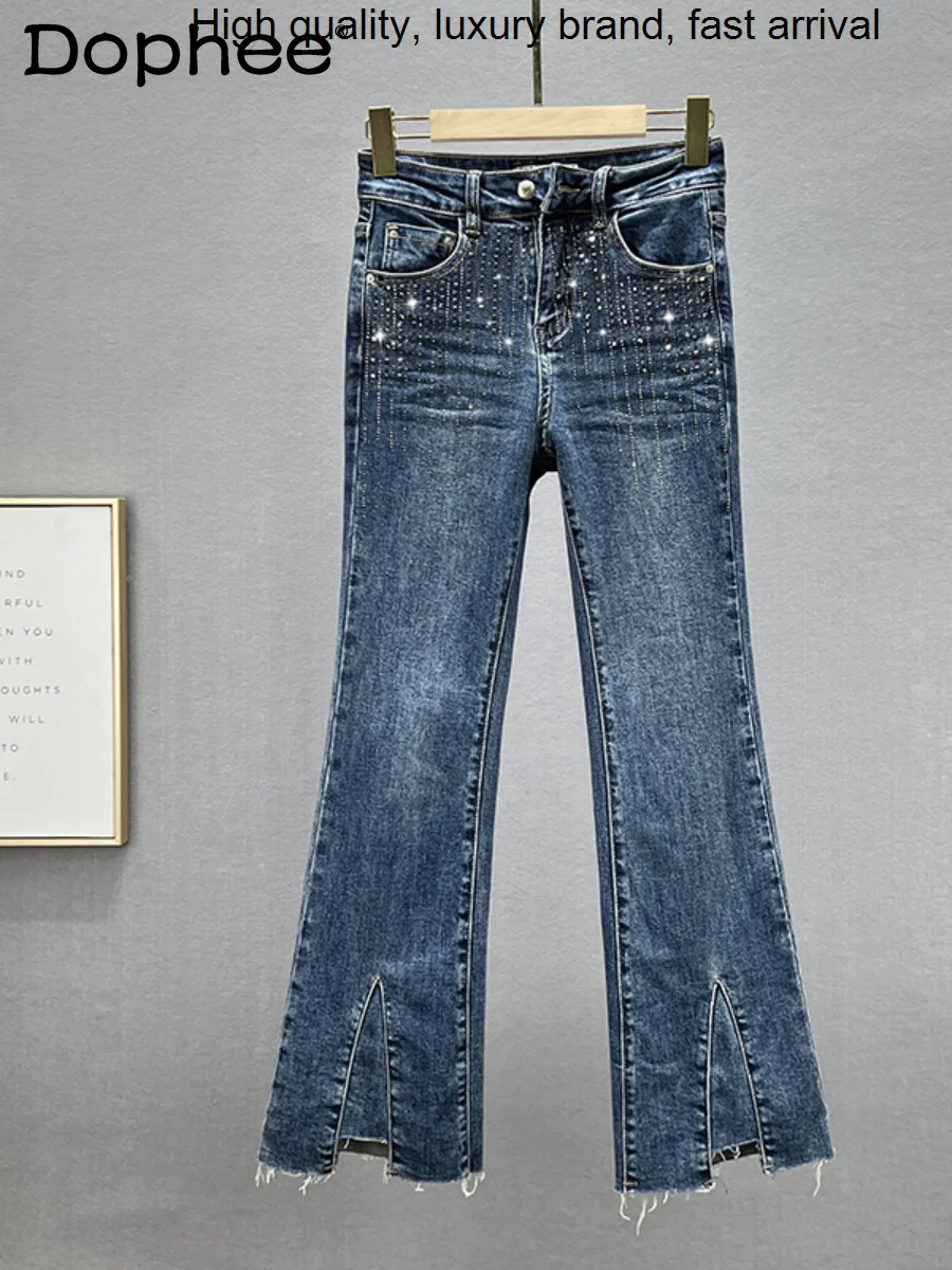 Rhinestone Bell-Bottom Hot Women's Trendy Fall 2023 New Stretchy Waist Slimming Denim Flared Pants High Street
Rhinestone Bell-Bottom Hot Women's Trendy Fall 2023 New Stretchy Waist Slimming Denim Flared Pants High Street