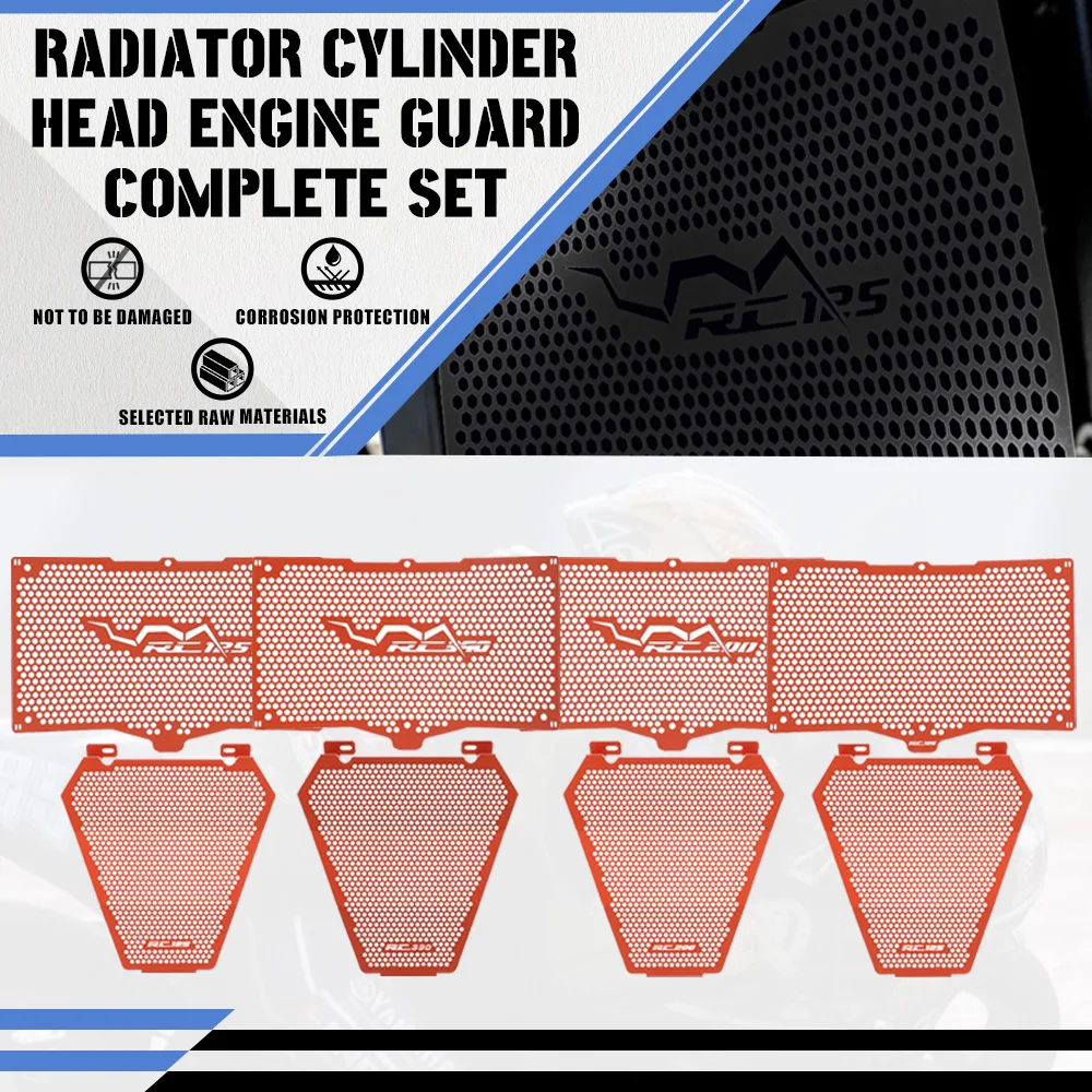 NEW For RC125 RC200 RC390 RC 125 200 390 2022-2023-2024-2025-2026 Motorcycle Radiator Cylinder Head Engine Guard Complete Set
NEW For RC125 RC200 RC390 RC 125 200 390 2022-2023-2024-2025-2026 Motorcycle Radiator Cylinder Head Engine Guard Complete Set