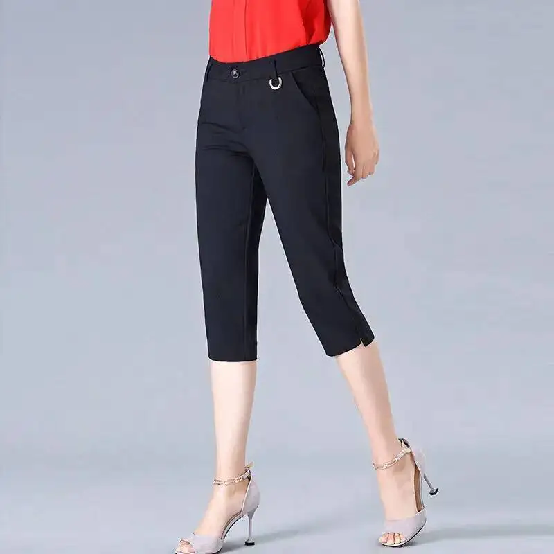 Women's Capris Pants Thin 2025 New Solid Color High Waist Pencil Pants Summer Breeches Leggings Korean Fashion Office Lady Pants
Women's Capris Pants Thin 2025 New Solid Color High Waist Pencil Pants Summer Breeches Leggings Korean Fashion Office Lady Pants