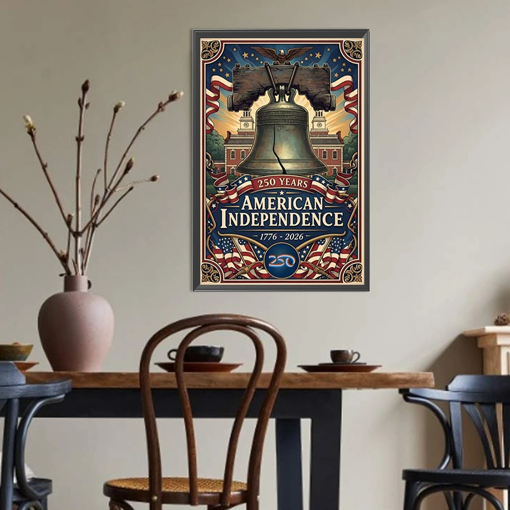 US 250th Anniversary Full DIY 5D Round Drill Crystal Art Paint by Diamond for Adults Beginner Home Wall Decoration Gift 30x45cm
US 250th Anniversary Full DIY 5D Round Drill Crystal Art Paint by Diamond for Adults Beginner Home Wall Decoration Gift 30x45cm