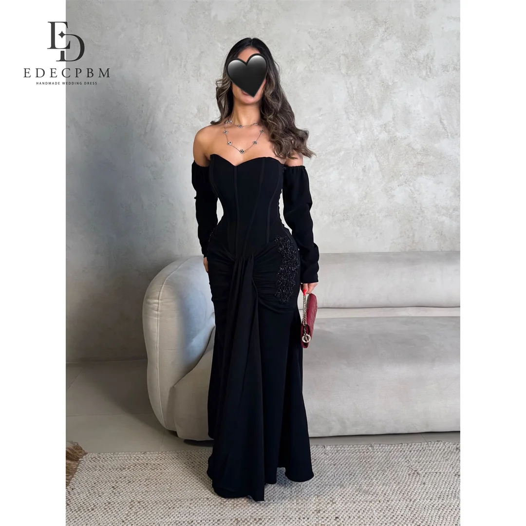 EDECPBM Satin Off The Shoulder Black Mermaid Evening Dress 2026 Prom Dress Elegant Formal Evening Women Customized Luxury
EDECPBM Satin Off The Shoulder Black Mermaid Evening Dress 2026 Prom Dress Elegant Formal Evening Women Customized Luxury