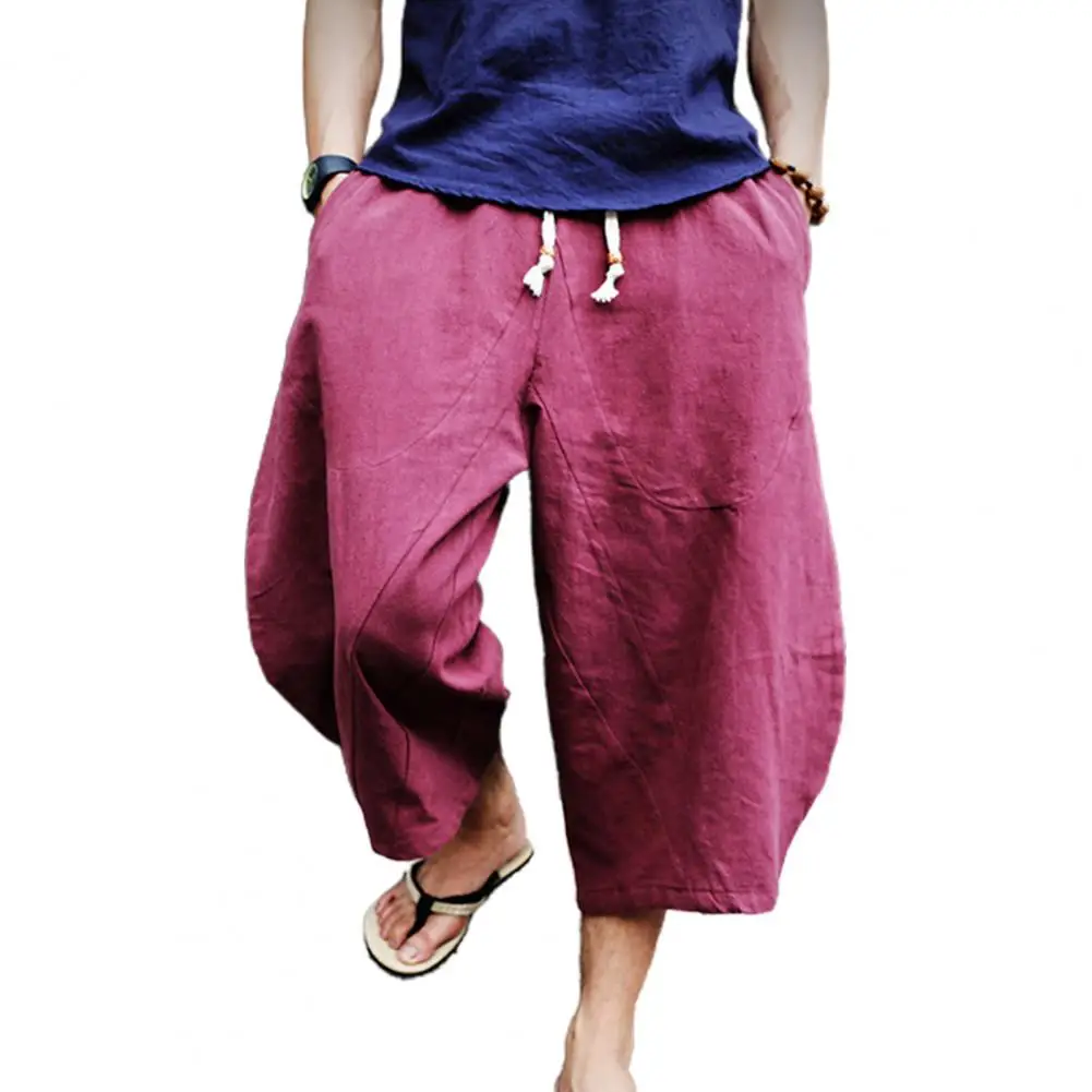 2024 Men Cotton Linen Baggy Wide Leg Pants Men Hanging Crotch Hip Hop Bloomers Pants Men's Calf-Length Pants Trousers
2024 Men Cotton Linen Baggy Wide Leg Pants Men Hanging Crotch Hip Hop Bloomers Pants Men's Calf-Length Pants Trousers