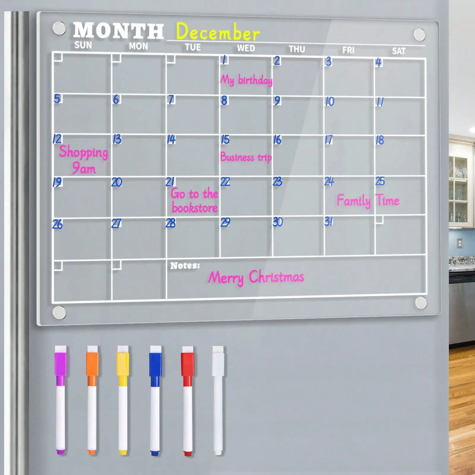 Magnetic Dry Erase Calendar Acrylic Calendar Clear Whiteboard 16x12 Inches For Fridge With 6 Magnetic
Magnetic Dry Erase Calendar Acrylic Calendar Clear Whiteboard 16x12 Inches For Fridge With 6 Magnetic