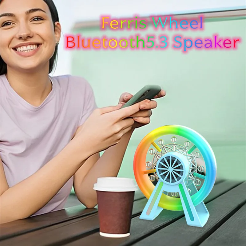 Fashion Ferris Wheel Bluetooth 5.3 Speaker RGB Colorful Light SoundBar Handfree Call MP3 Music Player with Alarm Clock FM Radios
Fashion Ferris Wheel Bluetooth 5.3 Speaker RGB Colorful Light SoundBar Handfree Call MP3 Music Player with Alarm Clock FM Radios