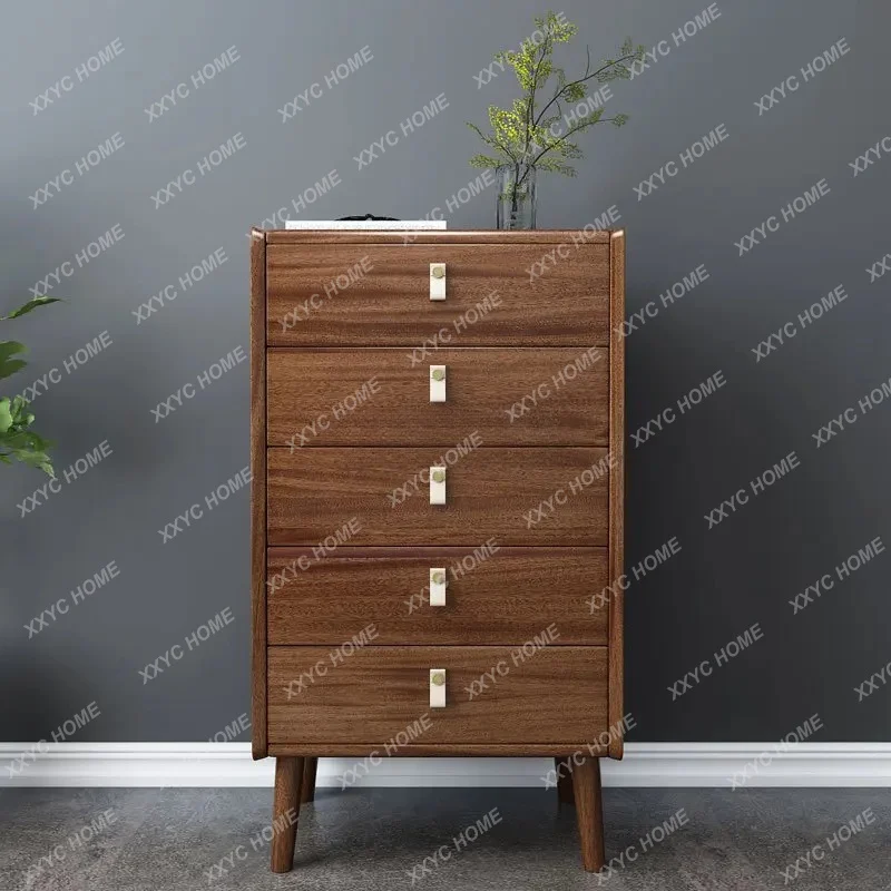 walnut chest of drawers simple light luxury modern solid wood side cabinet
walnut chest of drawers simple light luxury modern solid wood side cabinet