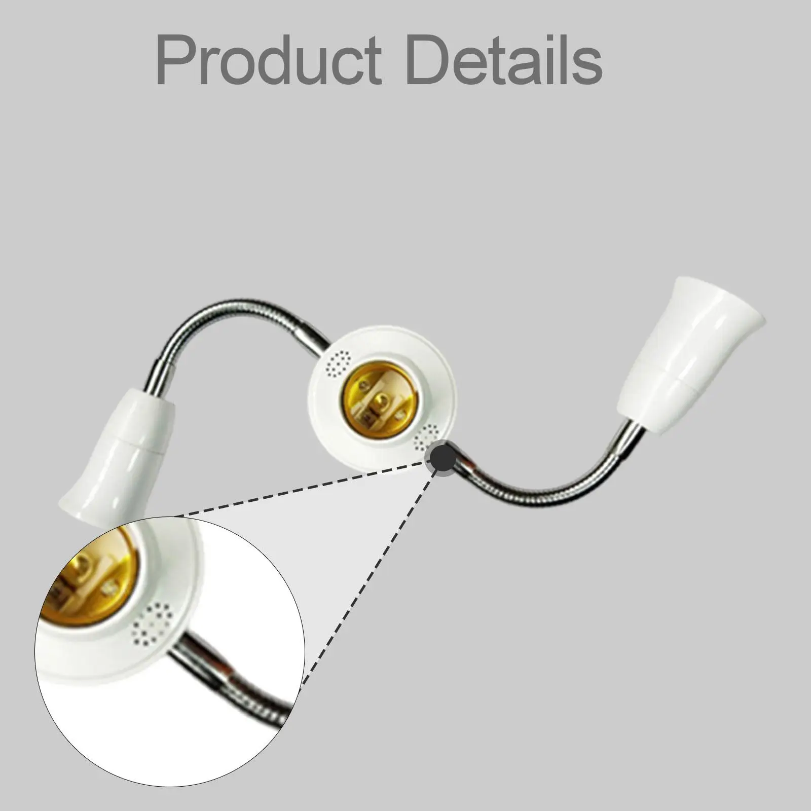 Flexible Gooseneck E27 Light Socket Splitter Adjustable Multi Head Lamp Adapter for Office Workshop Bedroom
Flexible Gooseneck E27 Light Socket Splitter Adjustable Multi Head Lamp Adapter for Office Workshop Bedroom