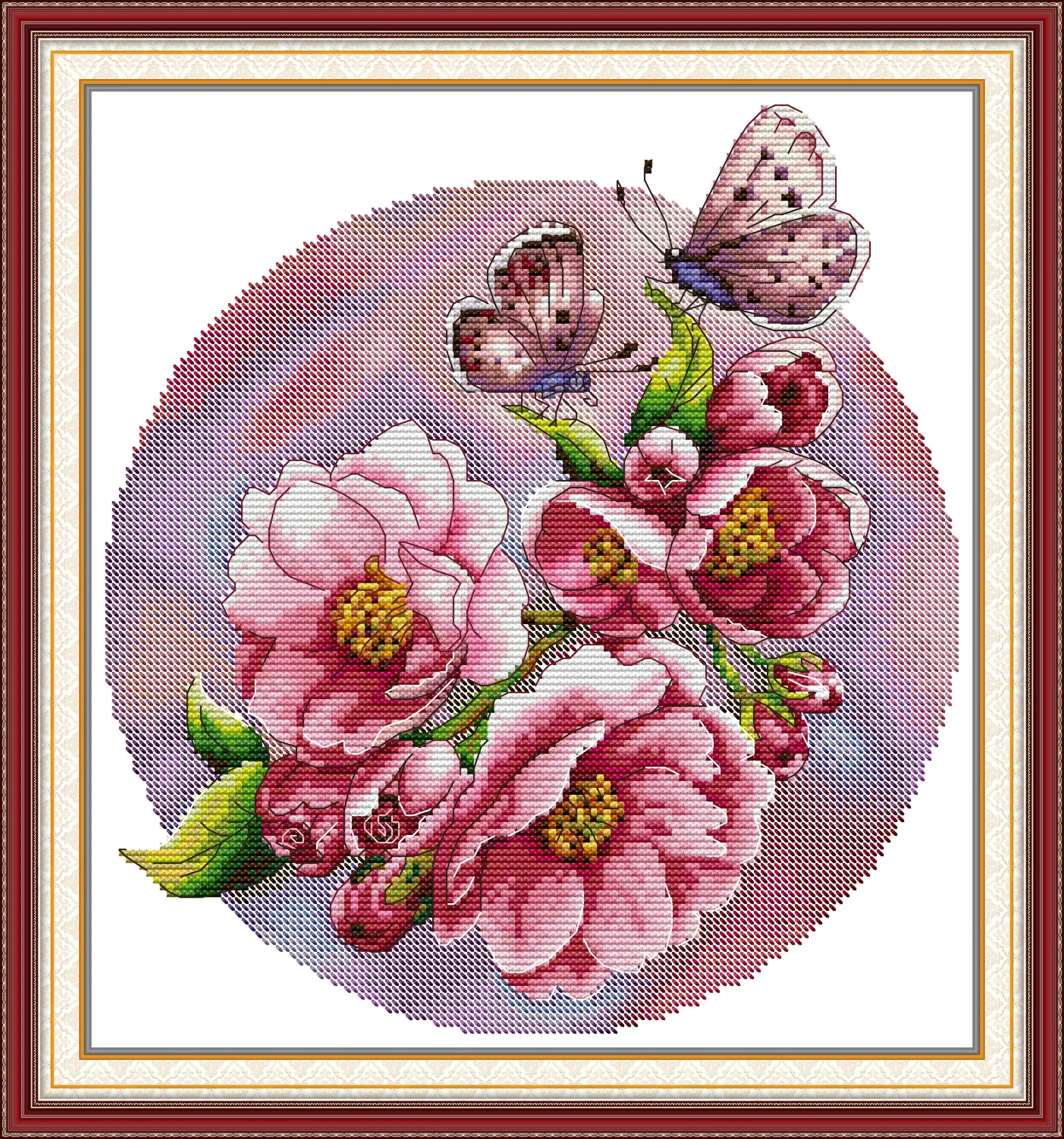 Maydear Full Cross Stitch Kit, 11CT/14CT/16CT/9CT Aida Fabric,DMC Threads Sewing Pattern Embroidery Set-Butterfly and Paeonia
Maydear Full Cross Stitch Kit, 11CT/14CT/16CT/9CT Aida Fabric,DMC Threads Sewing Pattern Embroidery Set-Butterfly and Paeonia