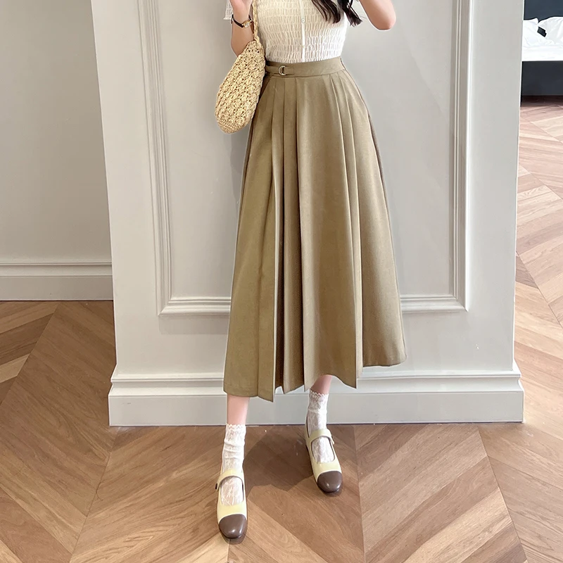2025 New Spring Summer High Waist A-line Pleated Skirts Women Fashion Mid-length Skirt Ladies Vintage Casual Long Skirts
2025 New Spring Summer High Waist A-line Pleated Skirts Women Fashion Mid-length Skirt Ladies Vintage Casual Long Skirts