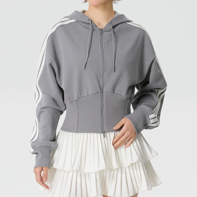Adidas Women's Sportswear Fashionable Three-Stripe Short Knitted Jacket Casual Training Jacket Kx8906
Adidas Women's Sportswear Fashionable Three-Stripe Short Knitted Jacket Casual Training Jacket Kx8906