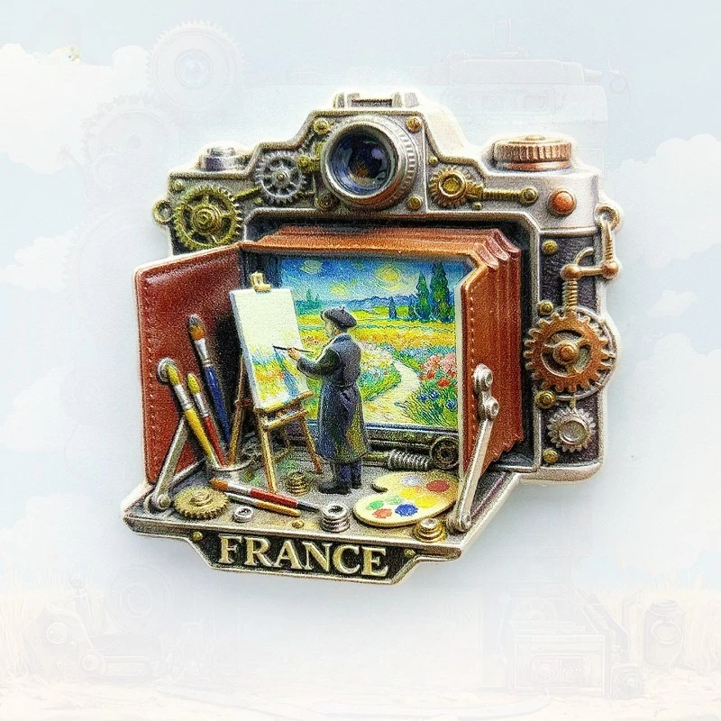 France Camera Fridge Magnet - Nostalgic 3D Artist & Gear Souvenir Unique Creative Gift for Travel & Atelier Home Decor
France Camera Fridge Magnet - Nostalgic 3D Artist & Gear Souvenir Unique Creative Gift for Travel & Atelier Home Decor