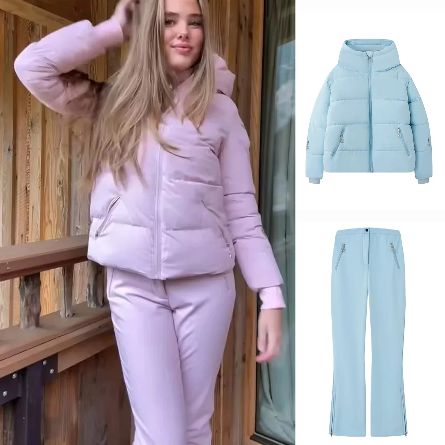 Spring New Arrival Women's Simple Long Sleeve Stand Collar Hooded Ski Cotton Jacket Outerwear Casual Long Pants Set
Spring New Arrival Women's Simple Long Sleeve Stand Collar Hooded Ski Cotton Jacket Outerwear Casual Long Pants Set