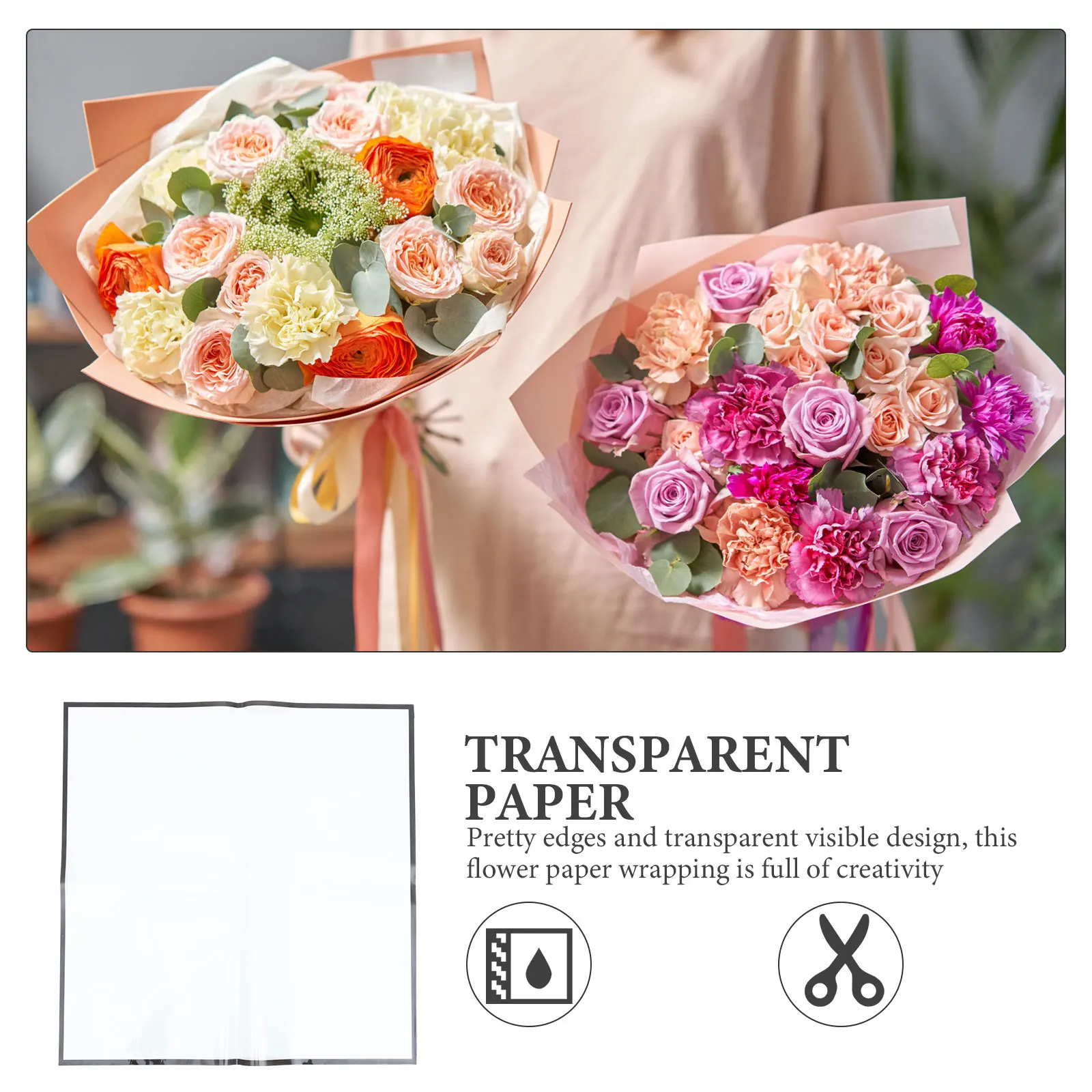 20 Sheets BOPP Flower Wrapping Material Transparent Bouquet Paper for Sunflower Bridal Floral Decor Craft Projects Gifts Events
20 Sheets BOPP Flower Wrapping Material Transparent Bouquet Paper for Sunflower Bridal Floral Decor Craft Projects Gifts Events