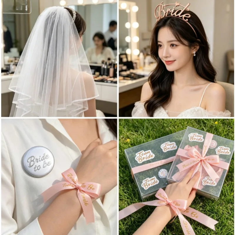 Bachelorette Bride To Be Set Team Bride Headband Tattoo Sash Tiara Veil Soft & Lightweight Perfect for Hen Party Wedding
Bachelorette Bride To Be Set Team Bride Headband Tattoo Sash Tiara Veil Soft & Lightweight Perfect for Hen Party Wedding
