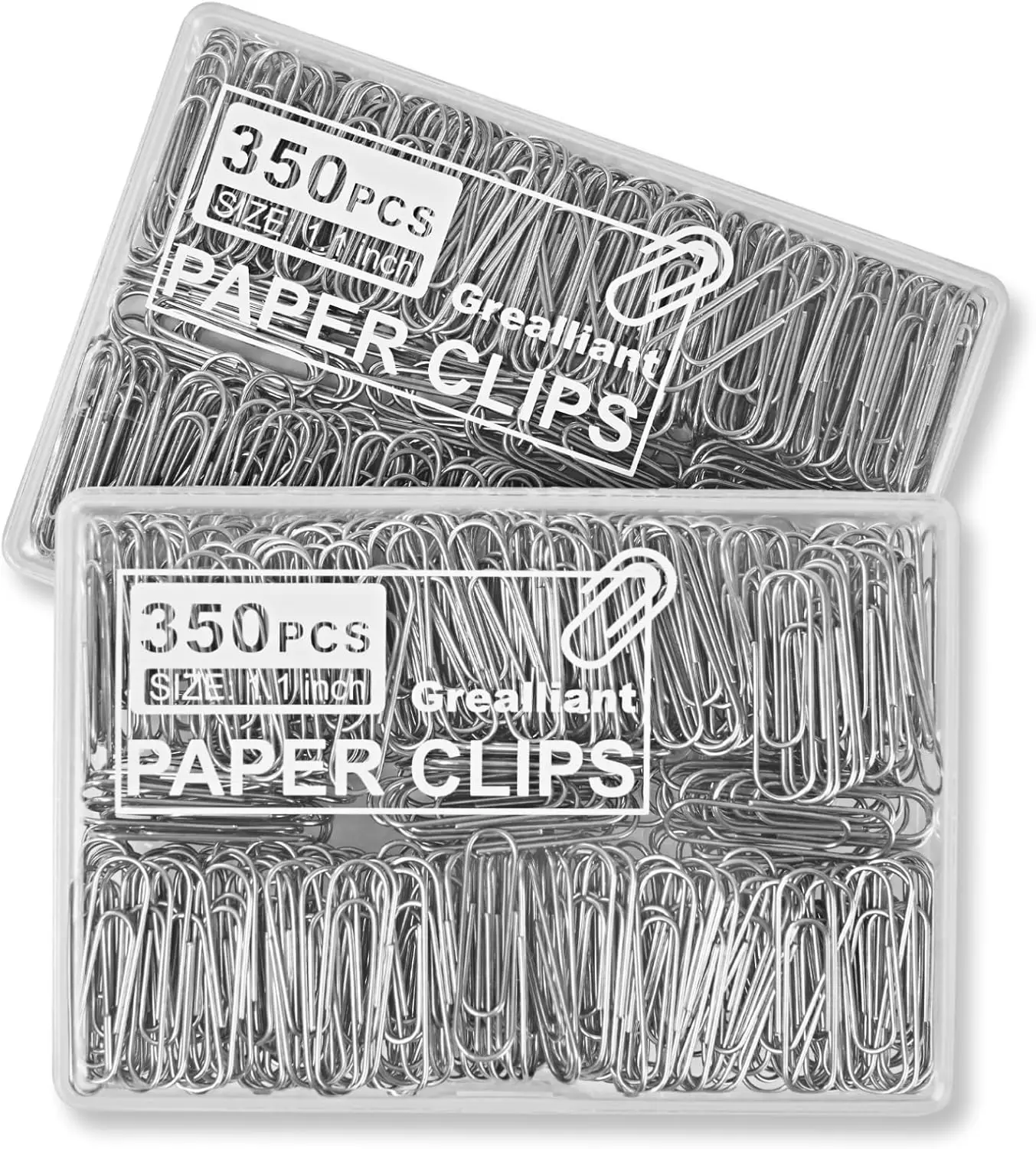 700 PCS Paper Clips, 1.1 Inch Small Paper Clips for Office, School, Home, 2 Boxes of 350, Sturdy Plastic Cases
700 PCS Paper Clips, 1.1 Inch Small Paper Clips for Office, School, Home, 2 Boxes of 350, Sturdy Plastic Cases