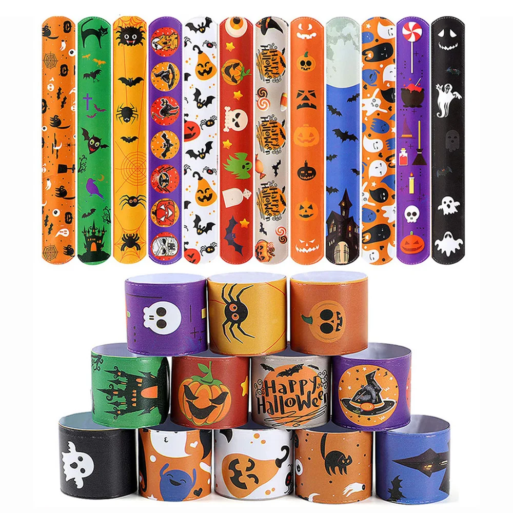 Halloween Slap Bracelets Supplies Halloween Party Favors for Kids Halloween Treat Bags Gifts Birthday Party Decorations
Halloween Slap Bracelets Supplies Halloween Party Favors for Kids Halloween Treat Bags Gifts Birthday Party Decorations
