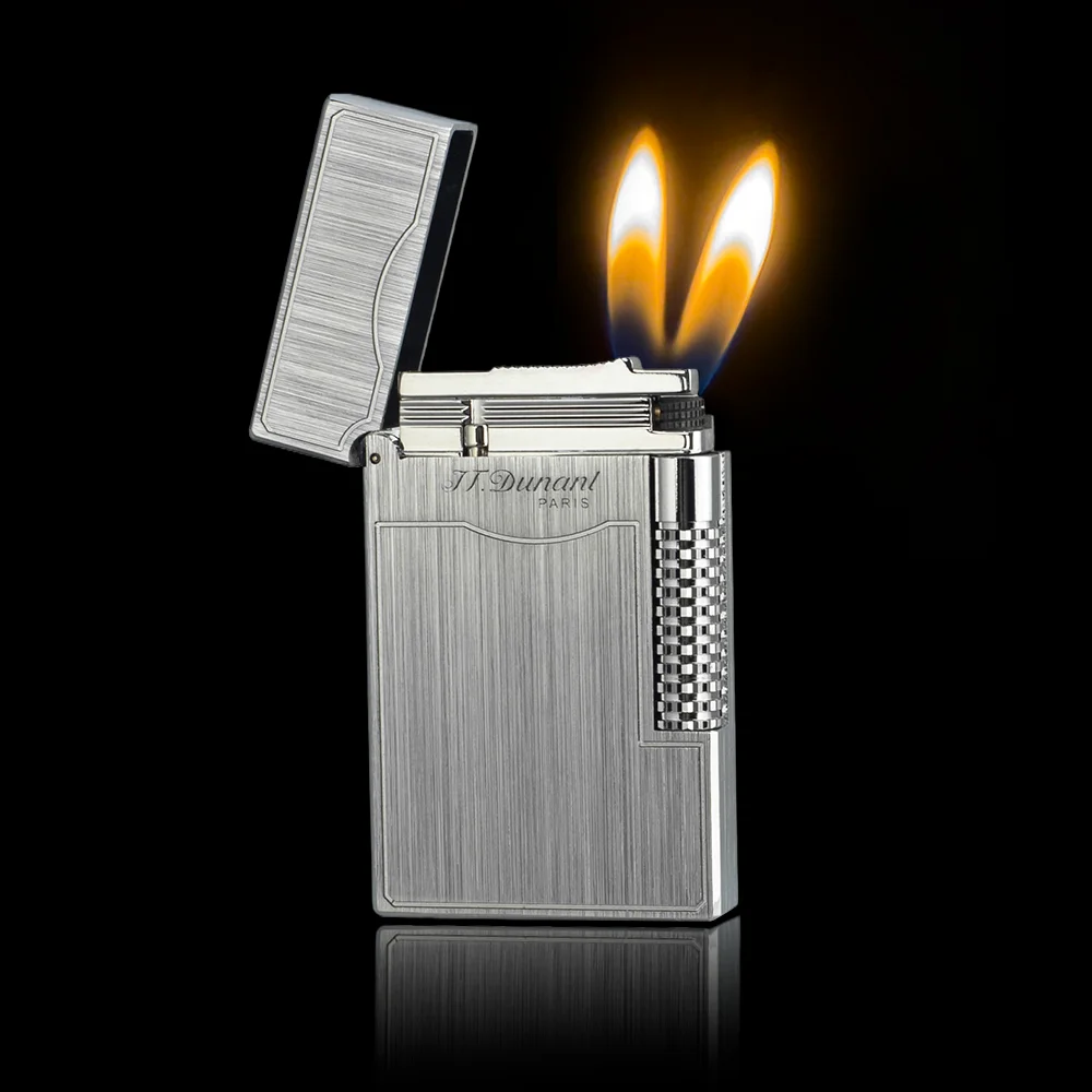 Luxury Gas Lighters Wiredrawing Design Single /double fire lighter Ping Sound Opened Brass Cigar Accessory Excellent Gift
Luxury Gas Lighters Wiredrawing Design Single /double fire lighter Ping Sound Opened Brass Cigar Accessory Excellent Gift