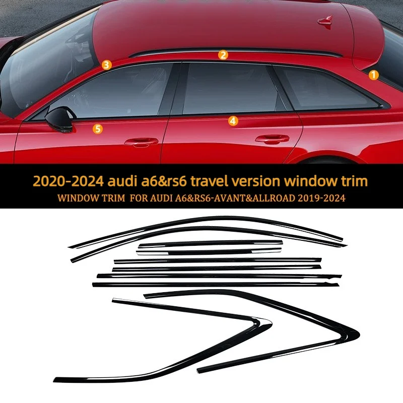 Window Trim For 2012-2025 Audi A6 Models Black Chrome Side Door Frame Decoration Car Accessories
Window Trim For 2012-2025 Audi A6 Models Black Chrome Side Door Frame Decoration Car Accessories