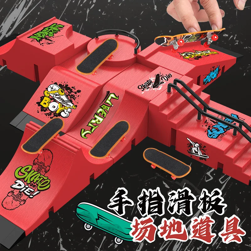 Finger Skateboard Ramp Set, Complete Mini Skate Park Kit for Fingerboards, Training Toy for Kids, Venue Props
Finger Skateboard Ramp Set, Complete Mini Skate Park Kit for Fingerboards, Training Toy for Kids, Venue Props