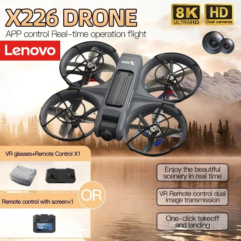 Lenovo X226/X226VR Drone 8K Professional Remote Control Helicopter Plane RC Drone With Screen Quadcopter Toys Gift for Kids
Lenovo X226/X226VR Drone 8K Professional Remote Control Helicopter Plane RC Drone With Screen Quadcopter Toys Gift for Kids