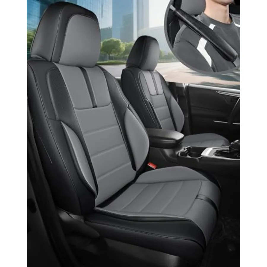Front Car Seat Covers - Faux Nappa Leather Seat Covers for Cars, with Carbon Fiber Texture Seatbelt Pads, Luxury Protector Acce
Front Car Seat Covers - Faux Nappa Leather Seat Covers for Cars, with Carbon Fiber Texture Seatbelt Pads, Luxury Protector Acce