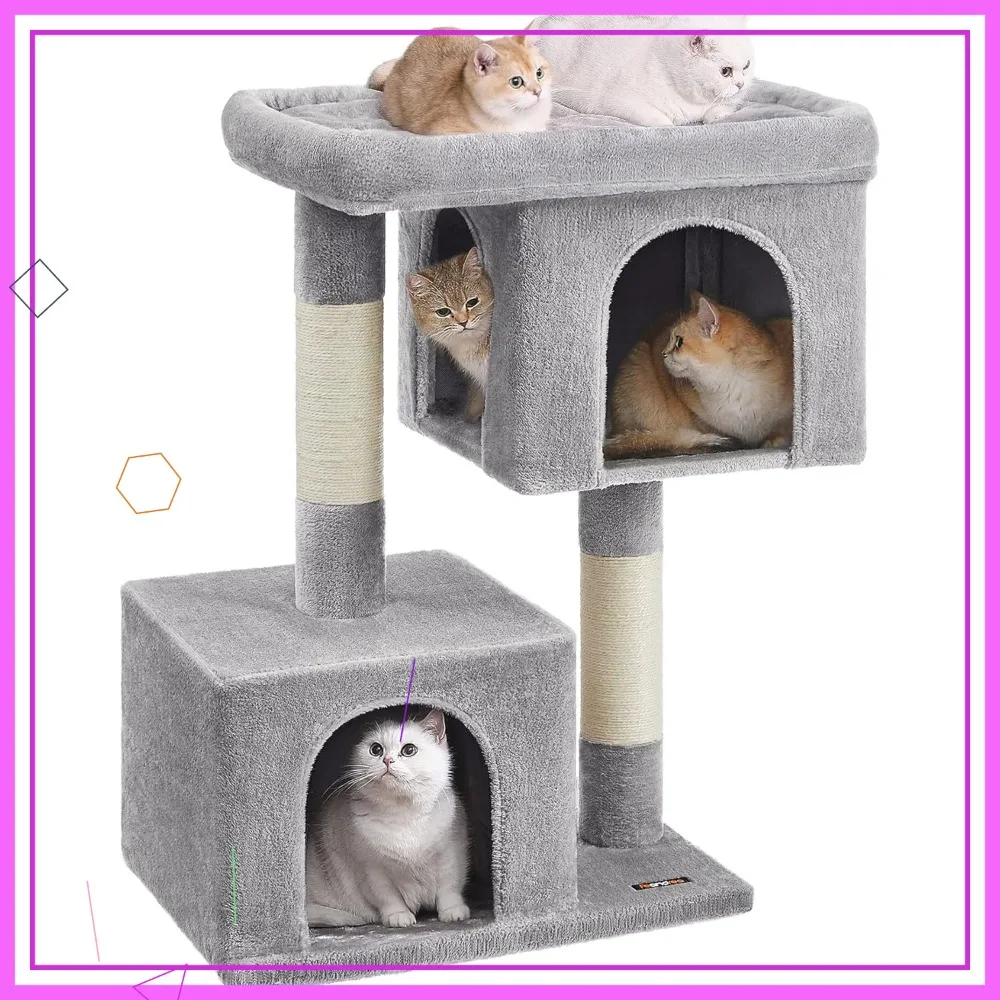 40,6-дюймовая лежанка-башня для кошек очень крупных пород весом до 20 кг, с плюшевым домиком, 2 пещерами, когтеточкой, светло-серая
40,6-дюймовая лежанка-башня для кошек очень крупных пород весом до 20 кг, с плюшевым домиком, 2 пещерами, когтеточкой, светло-серая