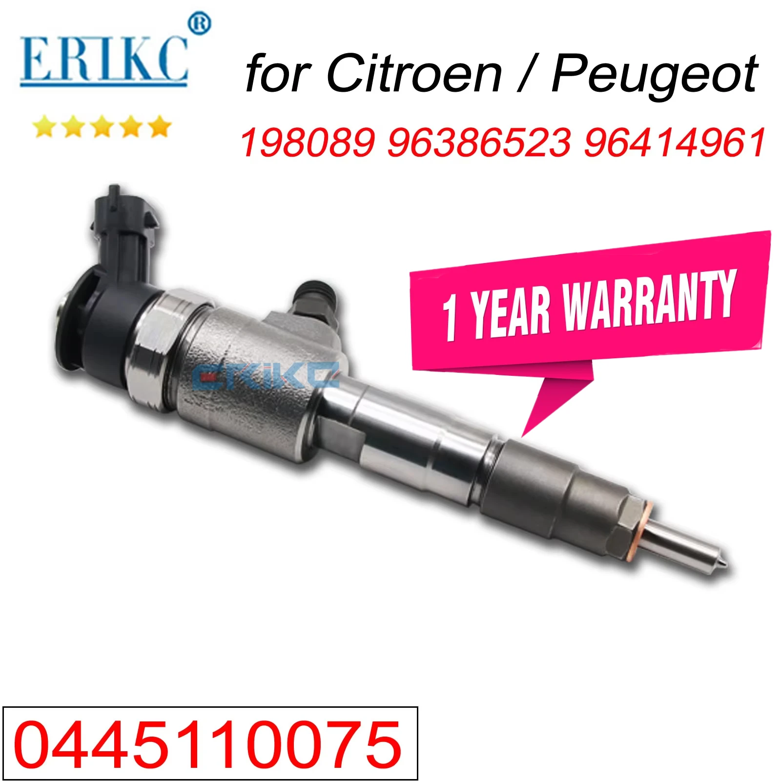 0445110075 Common Rail Injector Parts 0445 110 075 Fuel Inyector for Bosch Citroen Peugeot 96386523 96414961 198089
0445110075 Common Rail Injector Parts 0445 110 075 Fuel Inyector for Bosch Citroen Peugeot 96386523 96414961 198089