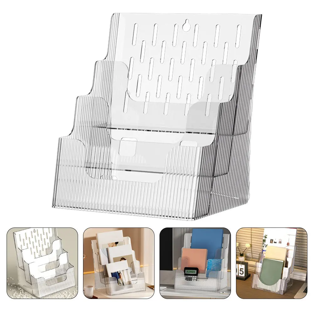 Transparent File Rack A4 Paper Desktop Organizer Stand For Office School Study Room Plastic Magazine Holder Brochure 
Transparent File Rack A4 Paper Desktop Organizer Stand For Office School Study Room Plastic Magazine Holder Brochure