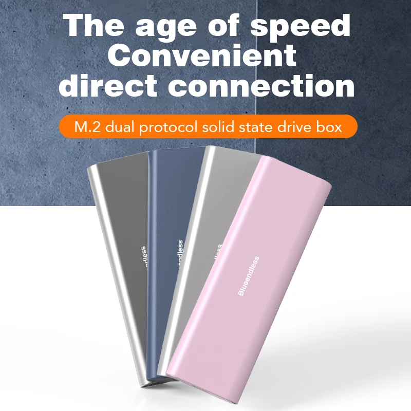 Blueendless Colorful Anuminum Case for M.2 SATA PCIe Connector External Enclosure NVME Sata Tool Free Portable Storage SSD
Blueendless Colorful Anuminum Case for M.2 SATA PCIe Connector External Enclosure NVME Sata Tool Free Portable Storage SSD
