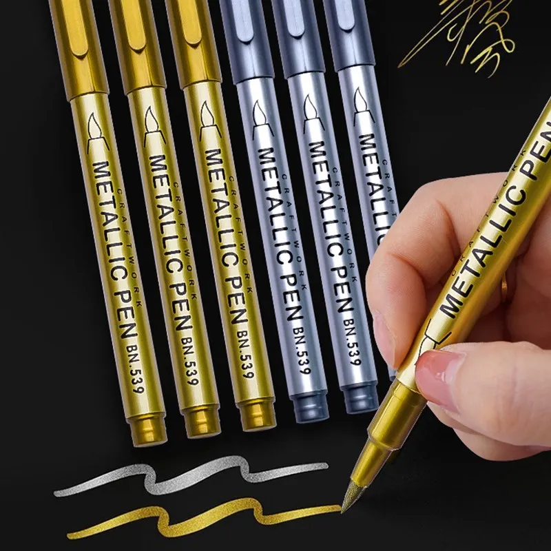 Золотая, серебряная металлическая ручка для рукоделия, быстросохнущая водостойкая перманентная маркерная ручка для компакт-дисков, школьные канцелярские принадлежности, студенческая живопись
Золотая, серебряная металлическая ручка для рукоделия, быстросохнущая водостойкая перманентная маркерная ручка для компакт-дисков, школьные канцелярские принадлежности, студенческая живопись