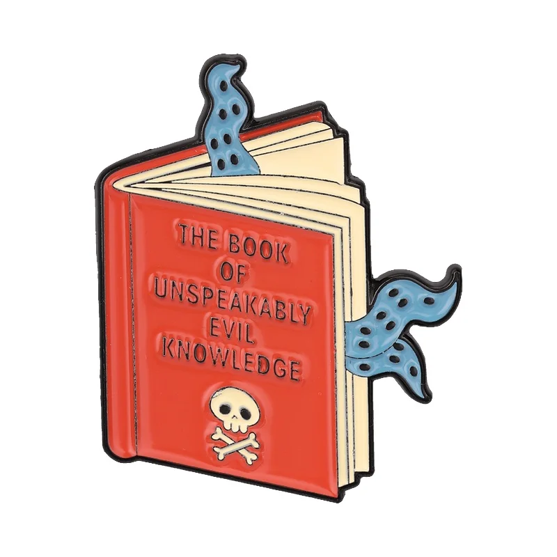 The Book Of Unspeakably Evil Knowledge Enamel Pin Dark Fantasy Evil Book Skull & Tentacles Brooch Bag Badge Gothic Jewelry Gifts
The Book Of Unspeakably Evil Knowledge Enamel Pin Dark Fantasy Evil Book Skull & Tentacles Brooch Bag Badge Gothic Jewelry Gifts