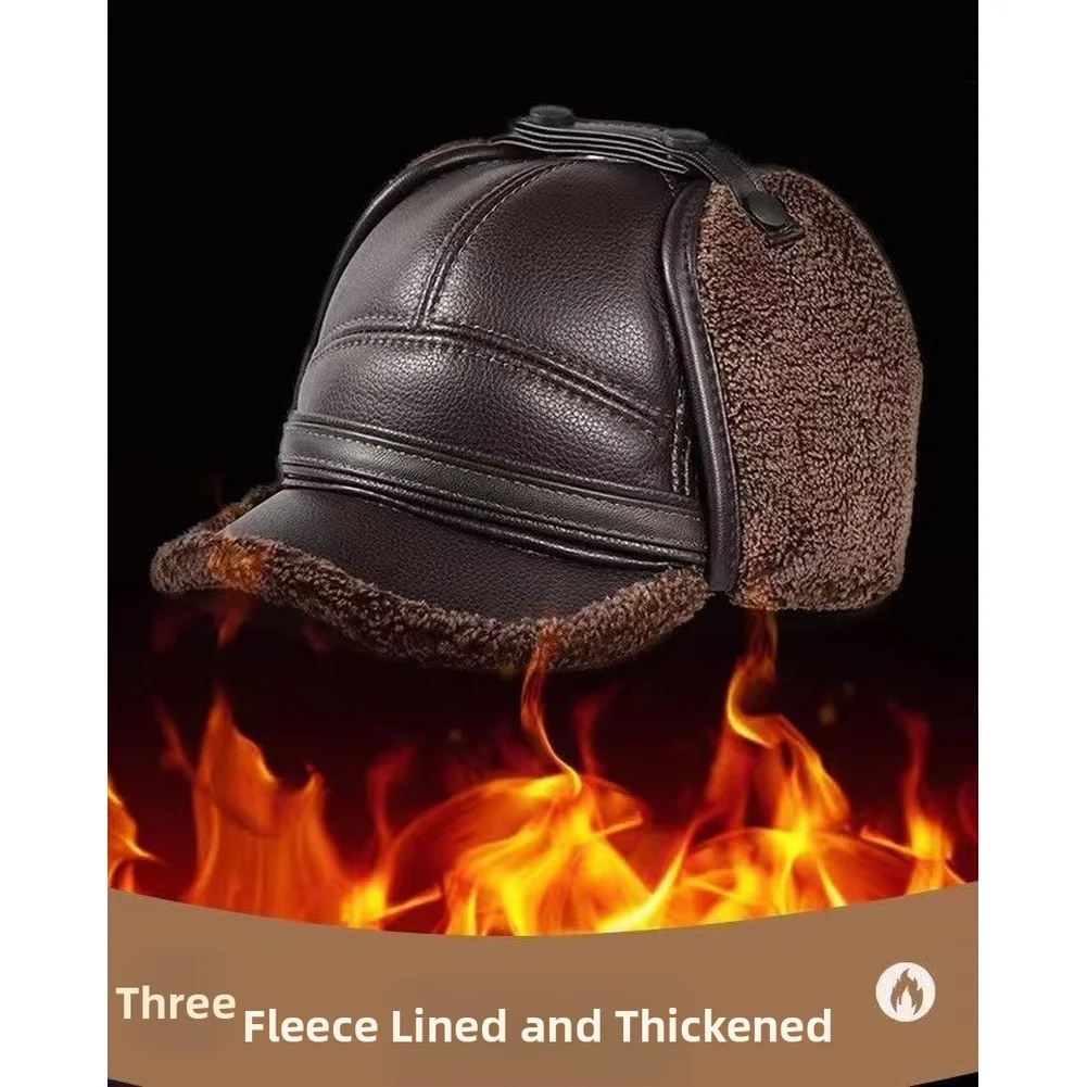 Autumn Winter Warm Fleece Lined Earflap Hat For Men Elder Grandpa Thermal Windproof Warm Comfortable Baseball Cap
Autumn Winter Warm Fleece Lined Earflap Hat For Men Elder Grandpa Thermal Windproof Warm Comfortable Baseball Cap