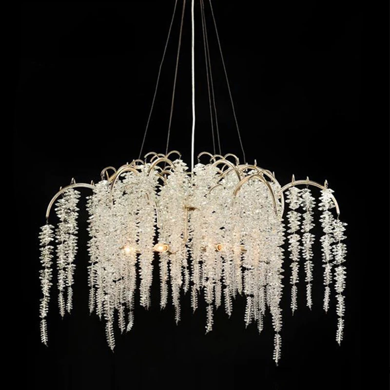 Postmodern minimalist light luxury living room French creative tassel crystal American atmospheric home bedroom chandelier
Postmodern minimalist light luxury living room French creative tassel crystal American atmospheric home bedroom chandelier