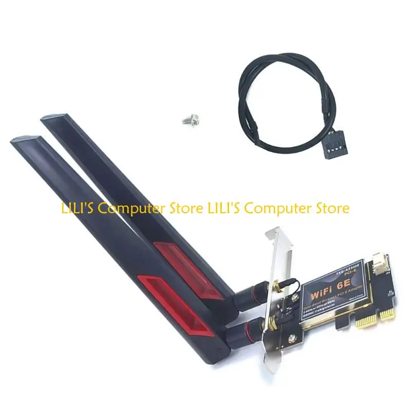 A52B PCIE WIFI6E Wireless LAN Card TXG-AX5400 Networking Adapter 2.4/5/6G BT5.2 2882M
A52B PCIE WIFI6E Wireless LAN Card TXG-AX5400 Networking Adapter 2.4/5/6G BT5.2 2882M