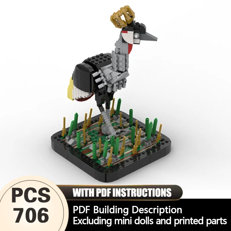 Creators Animal Series Model MOC Building Bricks Grey Crowned Crane Modular Technology Gifts Holiday Assemble Children Toys Suit
Creators Animal Series Model MOC Building Bricks Grey Crowned Crane Modular Technology Gifts Holiday Assemble Children Toys Suit