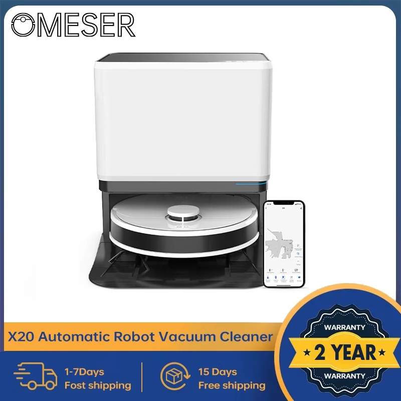 Комбинированный робот-пылесос и швабра OMESER X20, автоматическая швабра для мытья, умная бытовая техника, швабра и подметальная машина, самопустая чистящая машина 3 в 1
Комбинированный робот-пылесос и швабра OMESER X20, автоматическая швабра для мытья, умная бытовая техника, швабра и подметальная машина, самопустая чистящая машина 3 в 1