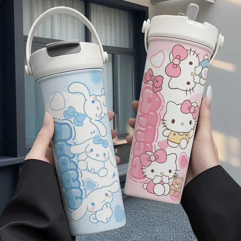 Cinnamoroll Hello Kitty Anime Kawaii Sanrio Ins Fashion Children Water Bottle Cute Cartoon Portable Stainless Steel Bottle Gifts 
Cinnamoroll Hello Kitty Anime Kawaii Sanrio Ins Fashion Children Water Bottle Cute Cartoon Portable Stainless Steel Bottle Gifts
