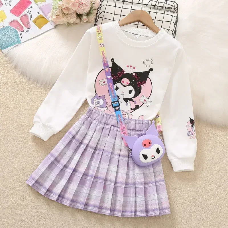 spring autumn new children's fashion long sleeves Round neck undershirt Sanrio hello kitty girls kuromi hoodie skirt suit
spring autumn new children's fashion long sleeves Round neck undershirt Sanrio hello kitty girls kuromi hoodie skirt suit
