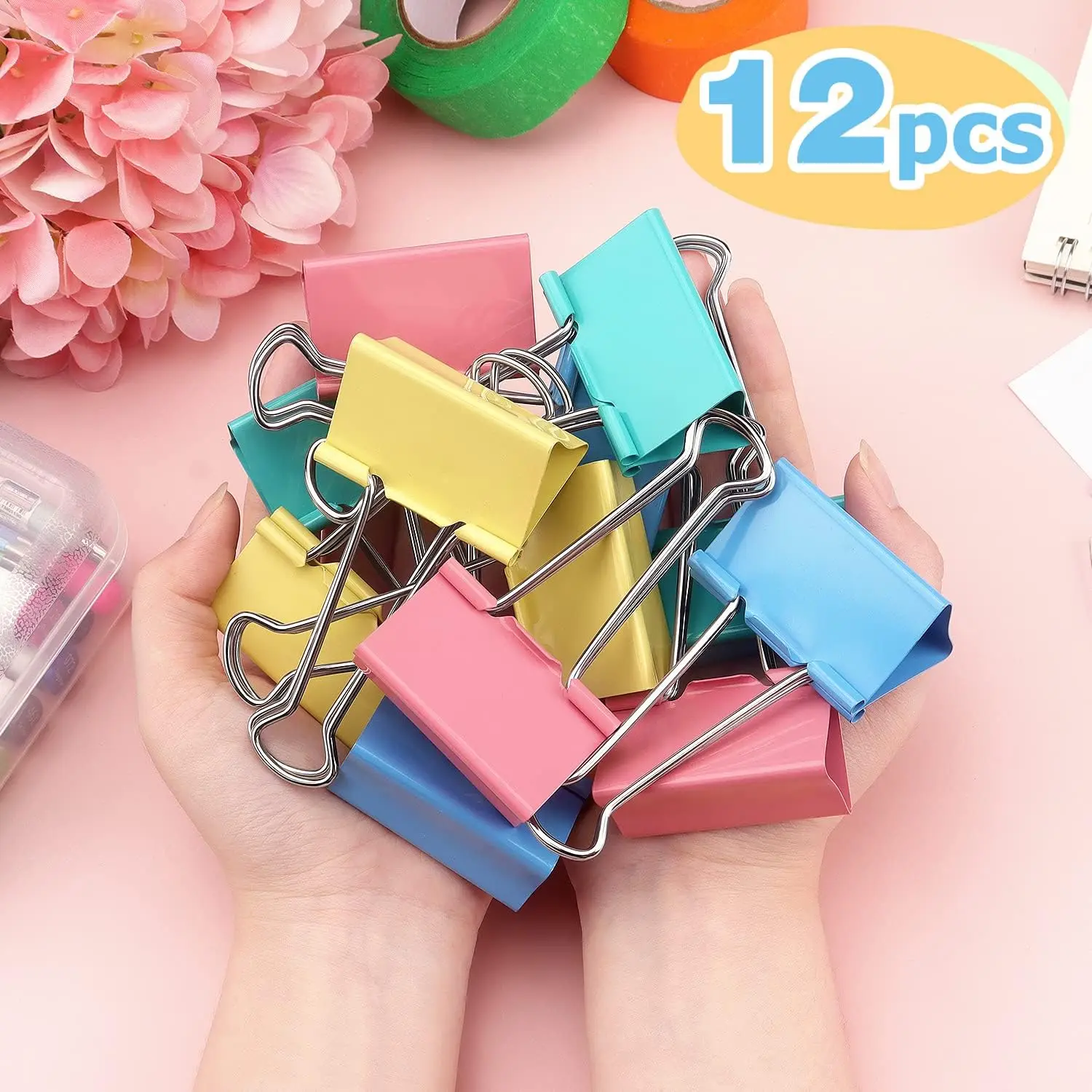 Зажимы для бумаги Extra Large Binder Clips, разноцветные, 2,0 дюйма, 12 штук
Зажимы для бумаги Extra Large Binder Clips, разноцветные, 2,0 дюйма, 12 штук