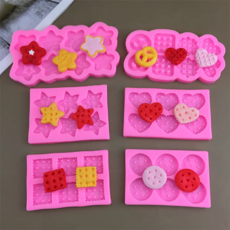 6-hole DIY Love Square Star Cookie Silicone Molds Baking Tools Fondant Cake Dessert Chocolate Mould Cake Decoration Accessories
6-hole DIY Love Square Star Cookie Silicone Molds Baking Tools Fondant Cake Dessert Chocolate Mould Cake Decoration Accessories