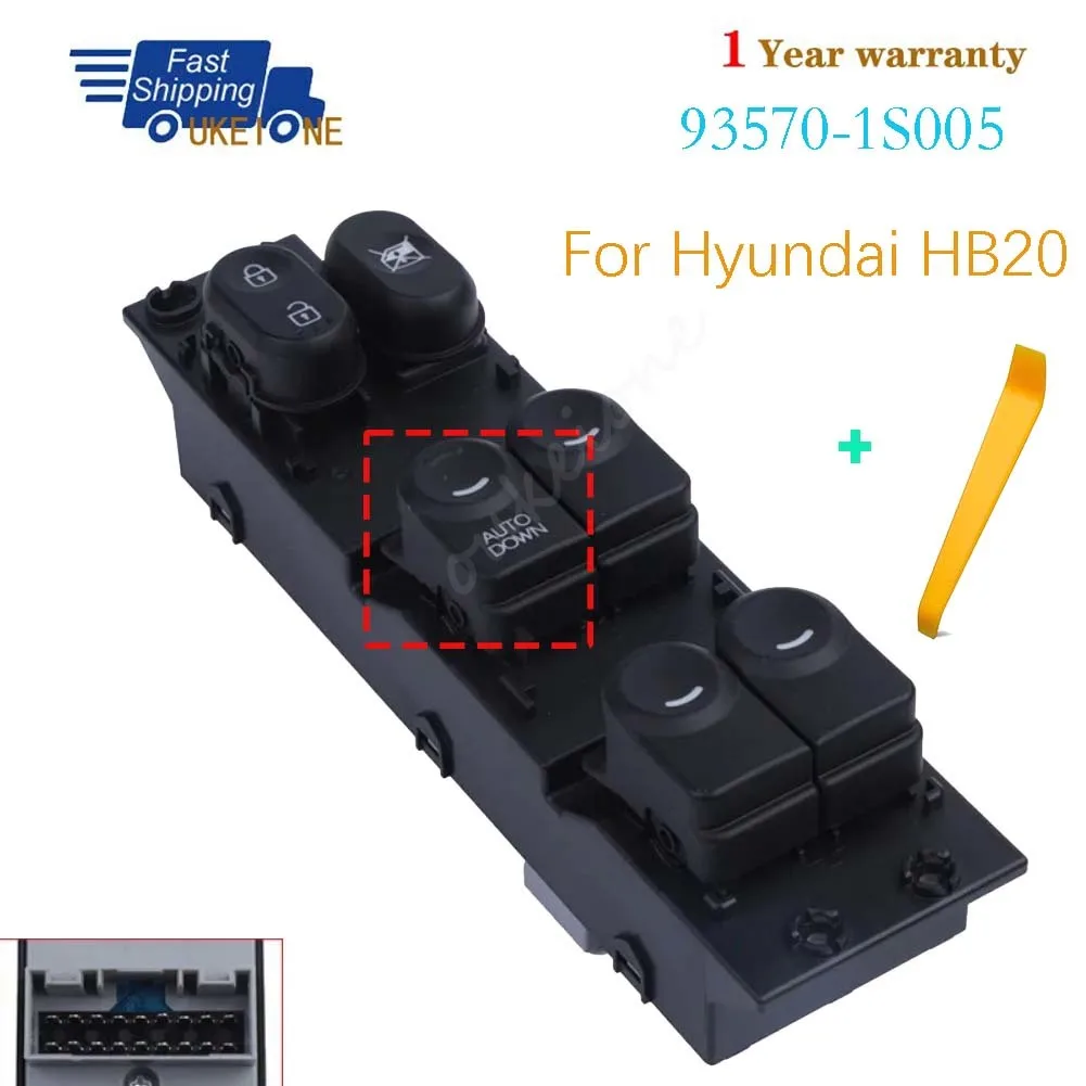 Автомобильные аксессуары 93570-1S005 для Hyundai HB20 2012, передний левый электрический переключатель стеклоподъемника, регулятор управления, детали кнопки
Автомобильные аксессуары 93570-1S005 для Hyundai HB20 2012, передний левый электрический переключатель стеклоподъемника, регулятор управления, детали кнопки