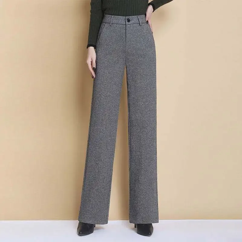 Woolen Wide Leg Pants 2025 New Spring and Autumn and Winter Solid Color High Waist Drop Thickened Straight Tube Fashion Trend
Woolen Wide Leg Pants 2025 New Spring and Autumn and Winter Solid Color High Waist Drop Thickened Straight Tube Fashion Trend