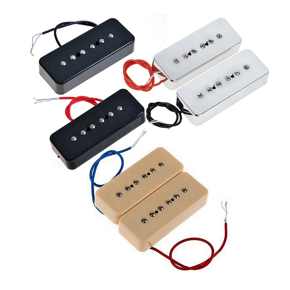 1set Electric Guitar Pickups P-90 Soapbar Single Coil Pickups Bridge & Neck for EPI LP Electric Guitar Black/Yellow/Sliver
1set Electric Guitar Pickups P-90 Soapbar Single Coil Pickups Bridge & Neck for EPI LP Electric Guitar Black/Yellow/Sliver