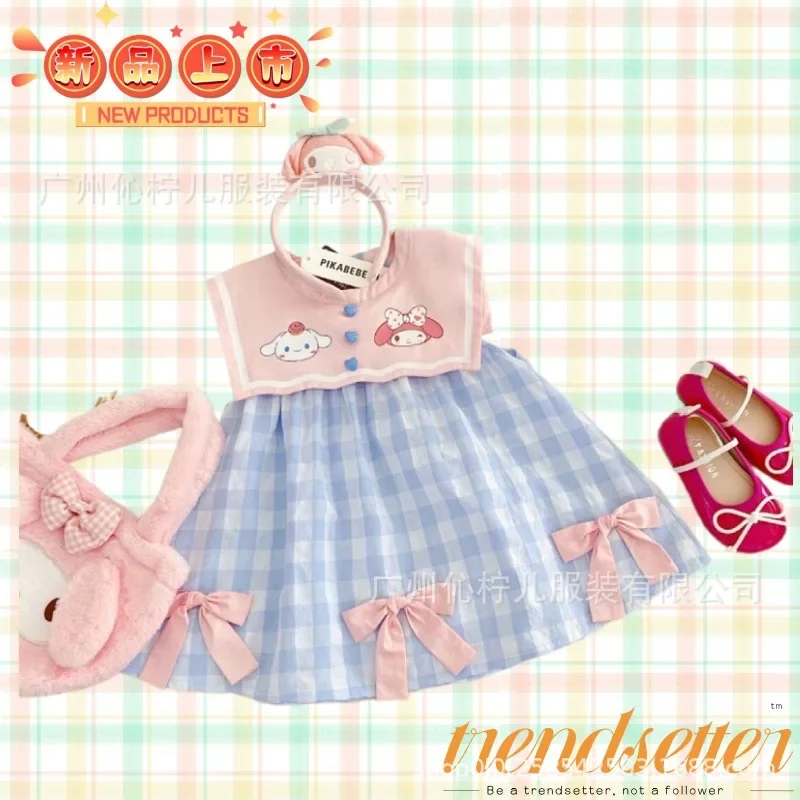 Summer Cinnamoroll My Melody Anime Kawaii Sanrio Baby Dress Cute New Sweet Princess Skirt Clothes Lovely Gifts for Kids
Summer Cinnamoroll My Melody Anime Kawaii Sanrio Baby Dress Cute New Sweet Princess Skirt Clothes Lovely Gifts for Kids