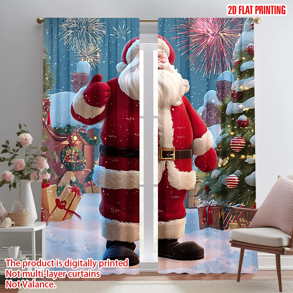 2pcs,2D plane printing Curtains Digital Printed Santa Claus & Snowy Village Polyester Fabric (without rod) Decorations Outdoor
2pcs,2D plane printing Curtains Digital Printed Santa Claus & Snowy Village Polyester Fabric (without rod) Decorations Outdoor